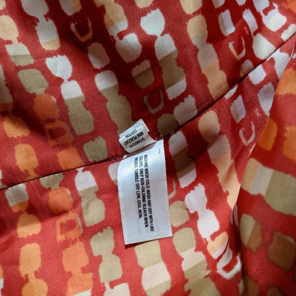 Gap Red Orange Cotton Peacoat size small with black buttons and buckle at neck - Picture 9 of 16